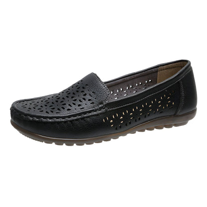 Luxe Mocassins Été Ajourés Confortables Cuir Végan