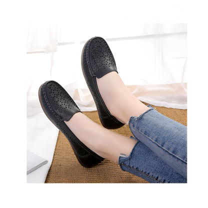 Luxe Mocassins Été Ajourés Confortables Cuir Végan