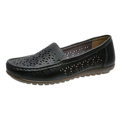 Luxe Mocassins Été Ajourés Confortables Cuir Végan