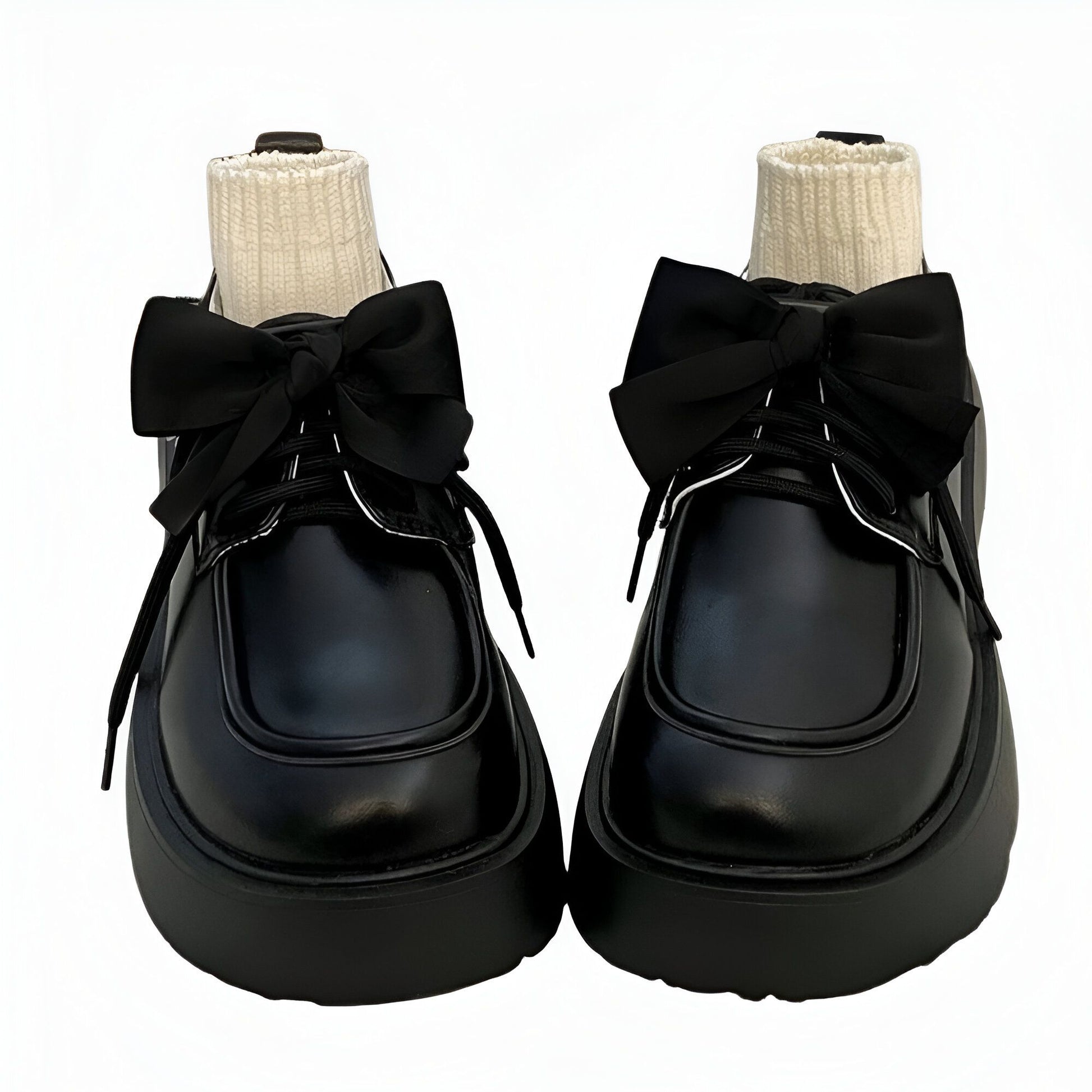 Élan Mocassins Femme Nœud Papillon Semelle Vernie