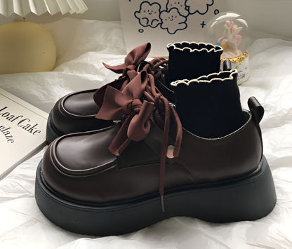 Élan Mocassins Femme Nœud Papillon Semelle Vernie
