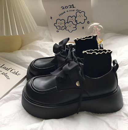 Élan Mocassins Femme Nœud Papillon Semelle Vernie