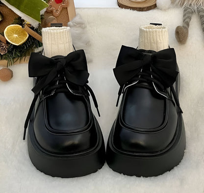 Élan Mocassins Femme Nœud Papillon Semelle Vernie
