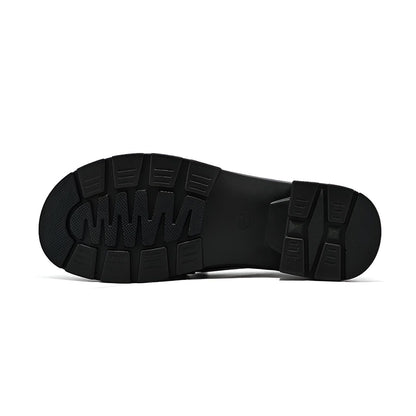 Nova Mocassins Femme Noir Talons Carrés Mors Argentés