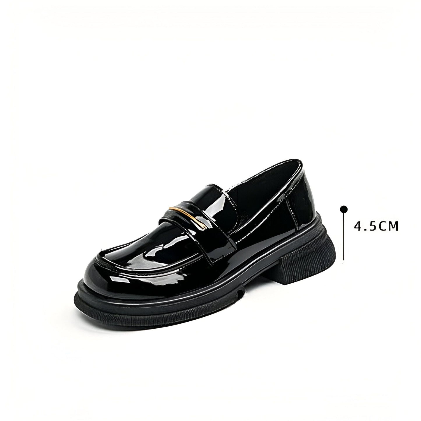 Vivo Mocassins Femme Noirs Vernis Synthétique Élégants