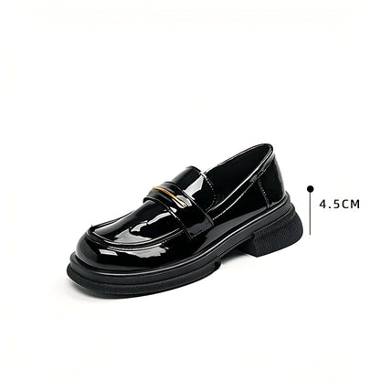 Vivo Mocassins Femme Noirs Vernis Synthétique Élégants
