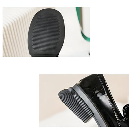 Vivo Mocassins Femme Noirs Vernis Synthétique Élégants