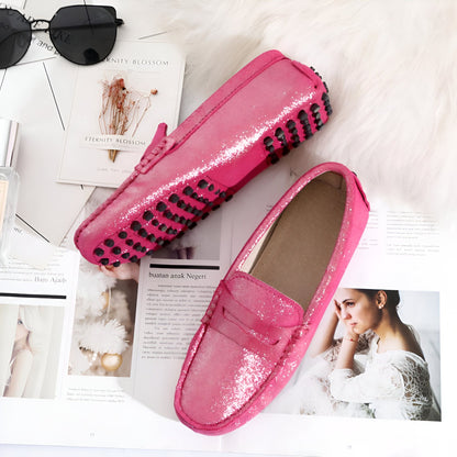 Mocassins Femme Pailletés — Élégance Estivale
