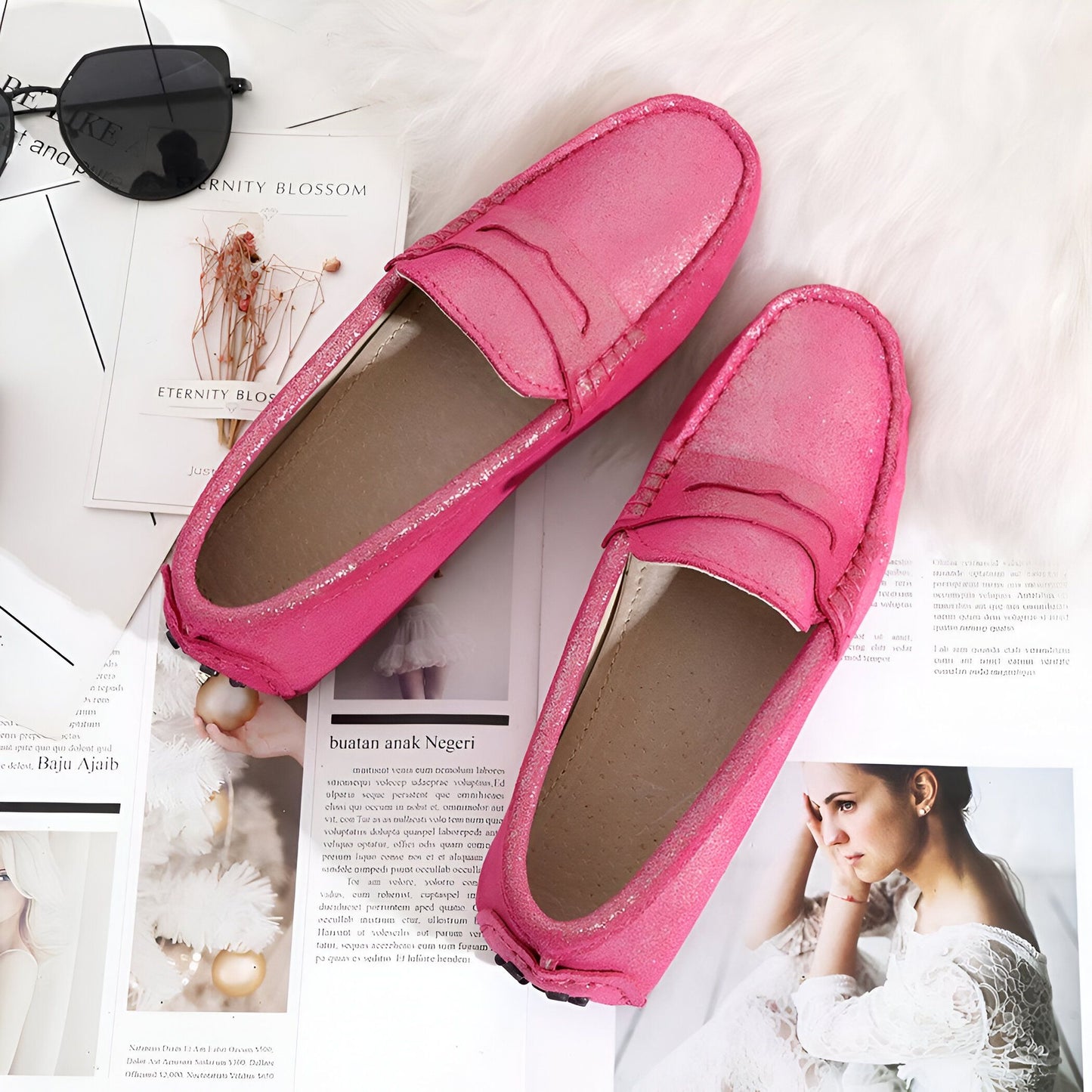 Mocassins Femme Pailletés — Élégance Estivale
