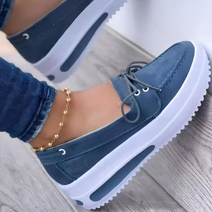Mocassins Femme Plateforme Lacets—Élégance Quotidienne