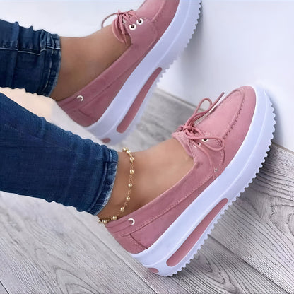 Mocassins Femme Plateforme Lacets—Élégance Quotidienne