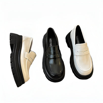 ChicLine Mocassins Femme Plateforme Style Britannique