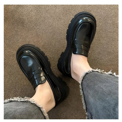 ChicLine Mocassins Femme Plateforme Style Britannique