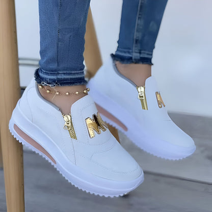 CityLux Mocassins Femme Plateforme Ville Zip Élégants