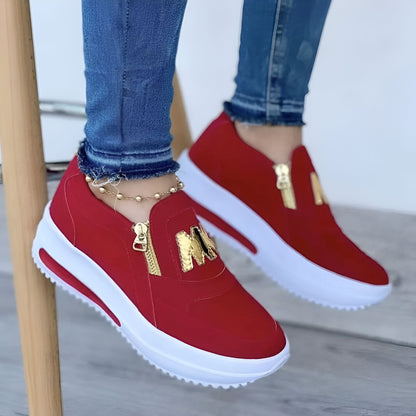 CityLux Mocassins Femme Plateforme Ville Zip Élégants