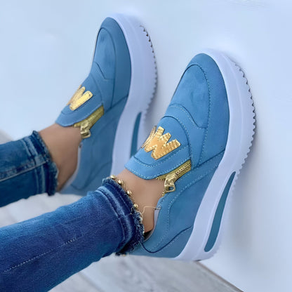 CityLux Mocassins Femme Plateforme Ville Zip Élégants