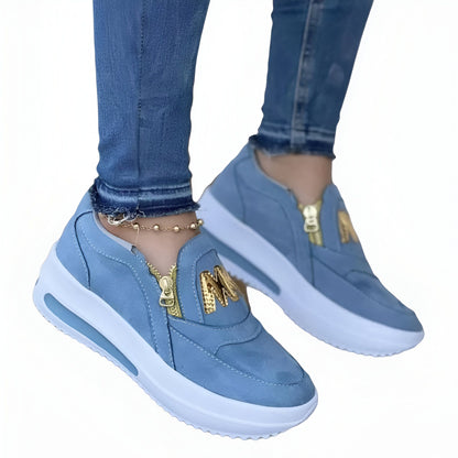 CityLux Mocassins Femme Plateforme Ville Zip Élégants