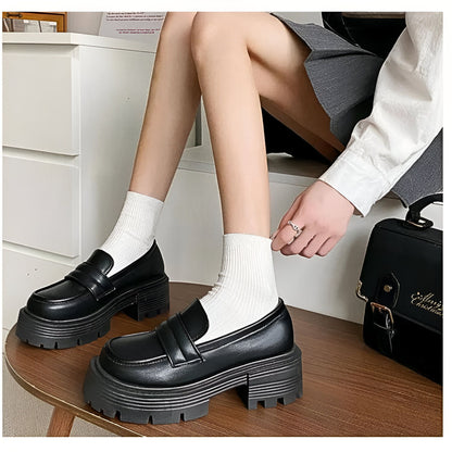 VivaStep Mocassins Plateformes Femme Bicolores