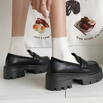 VivaStep Mocassins Plateformes Femme Bicolores