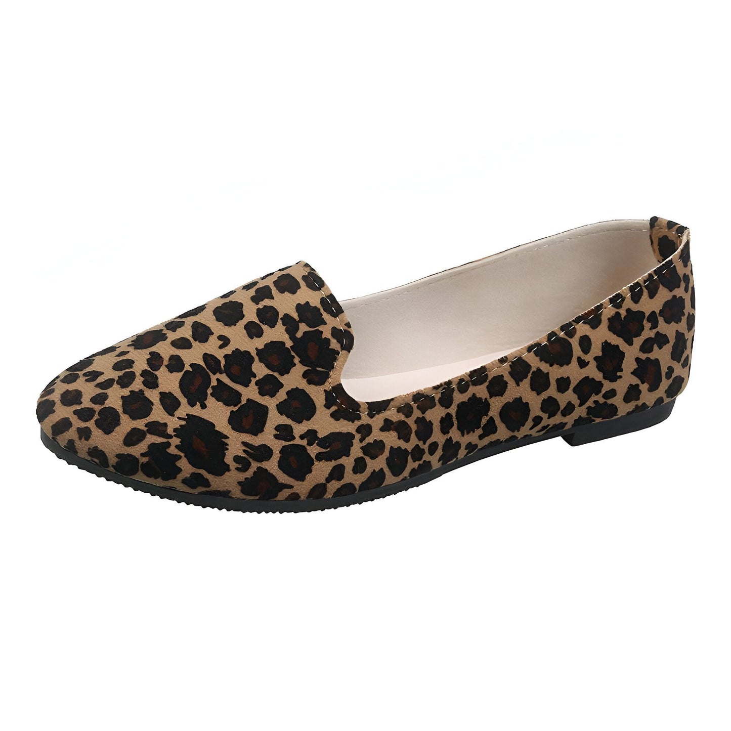 Lux Mocassins Femme Léopard Plats Simili Cuir Confort