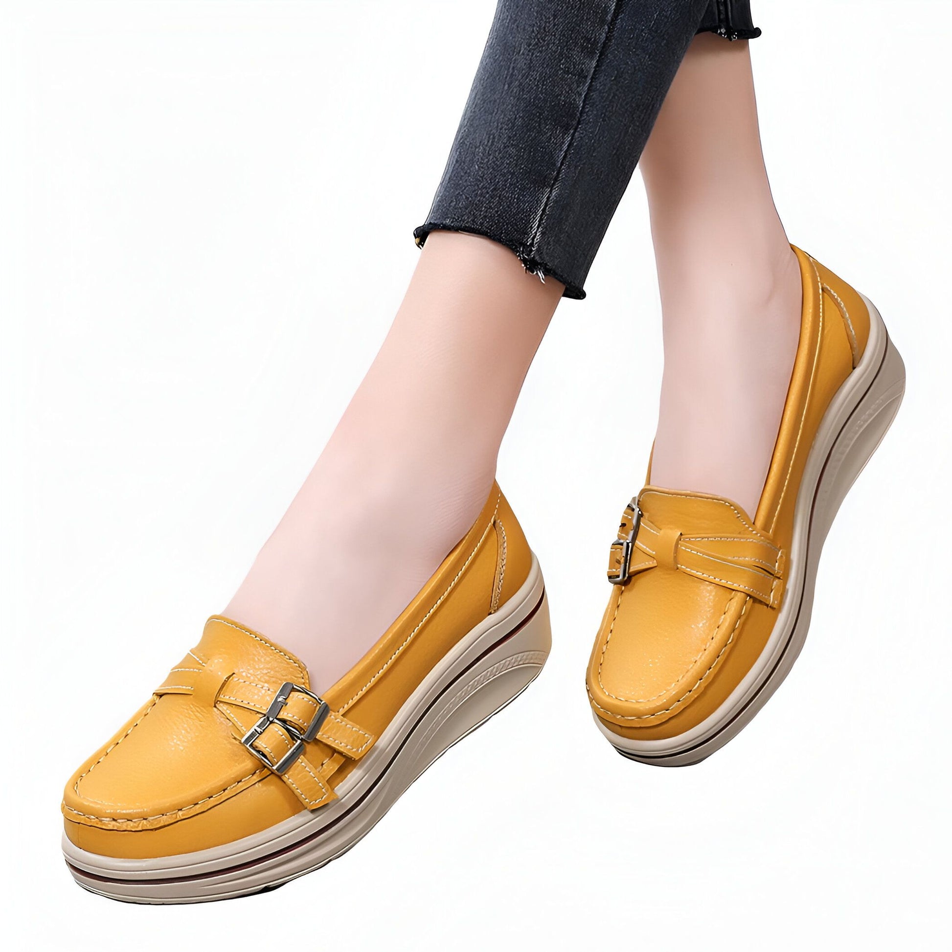 Mocassins Femme Luxe Semelle Épaisse Élégants