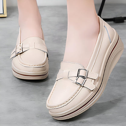 Mocassins Femme Luxe Semelle Épaisse Élégants