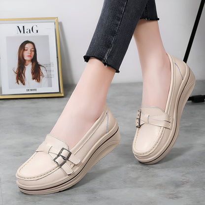 Mocassins Femme Luxe Semelle Épaisse Élégants