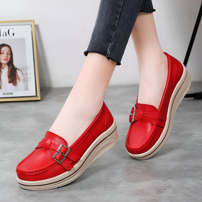 Mocassins Femme Luxe Semelle Épaisse Élégants