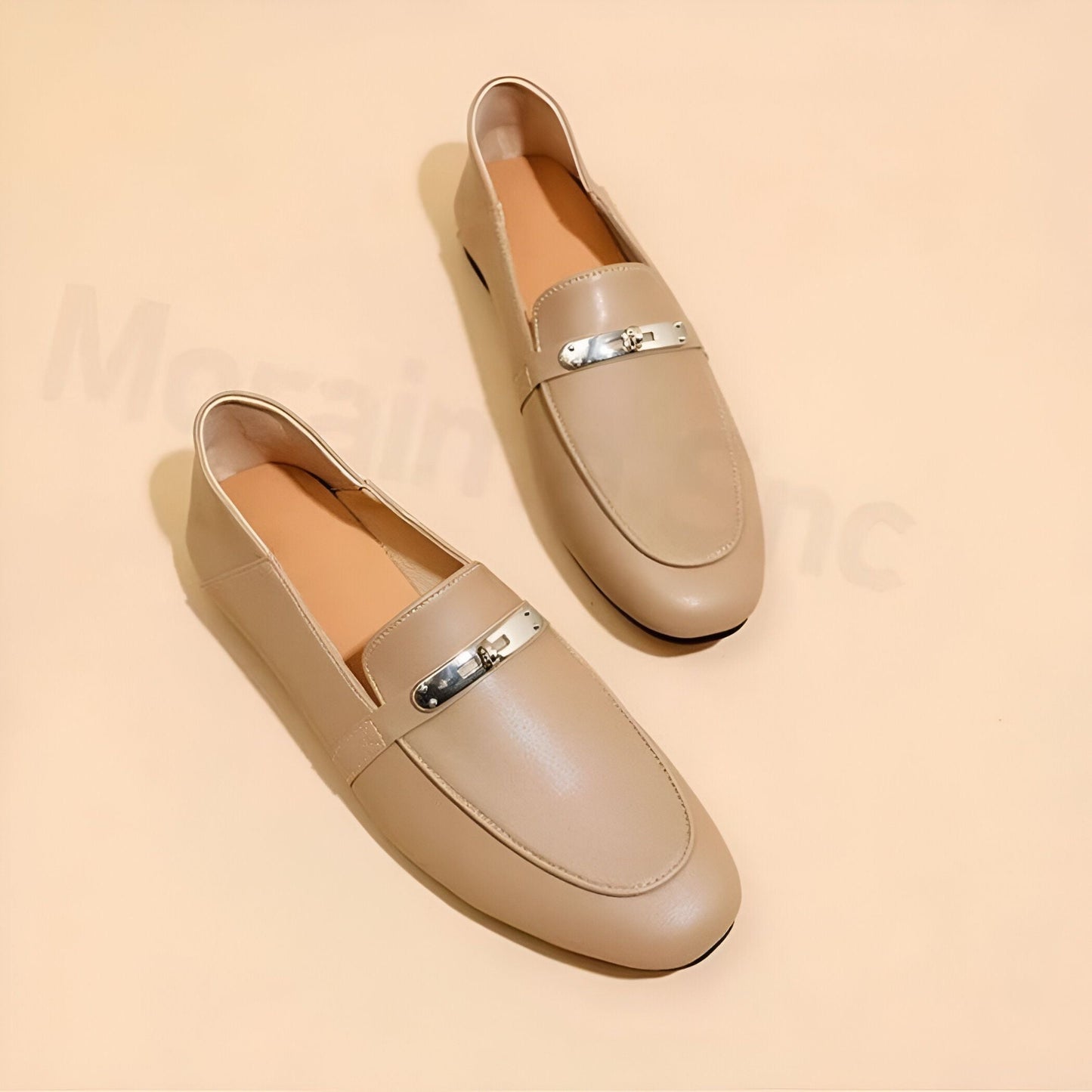 Élite Mocassins Cuir Véritable Talon Carré Léger