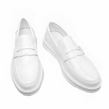 LuxeStep Mocassins Blancs Cuir Synthétique Homme