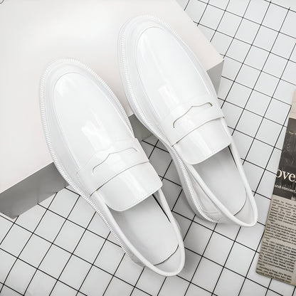 LuxeStep Mocassins Blancs Cuir Synthétique Homme