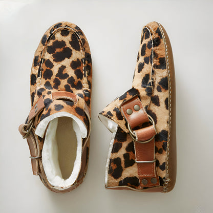 Nova Mocassins Fourrés Simili Cuir Style Indien Boucle