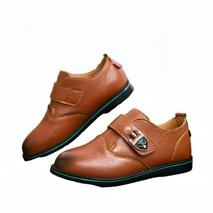 Mocassins Garçon Cuir Classique – Coutures Contrastées