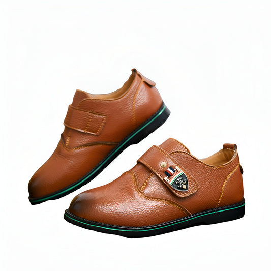 Mocassins Garçon Cuir Classique – Coutures Contrastées