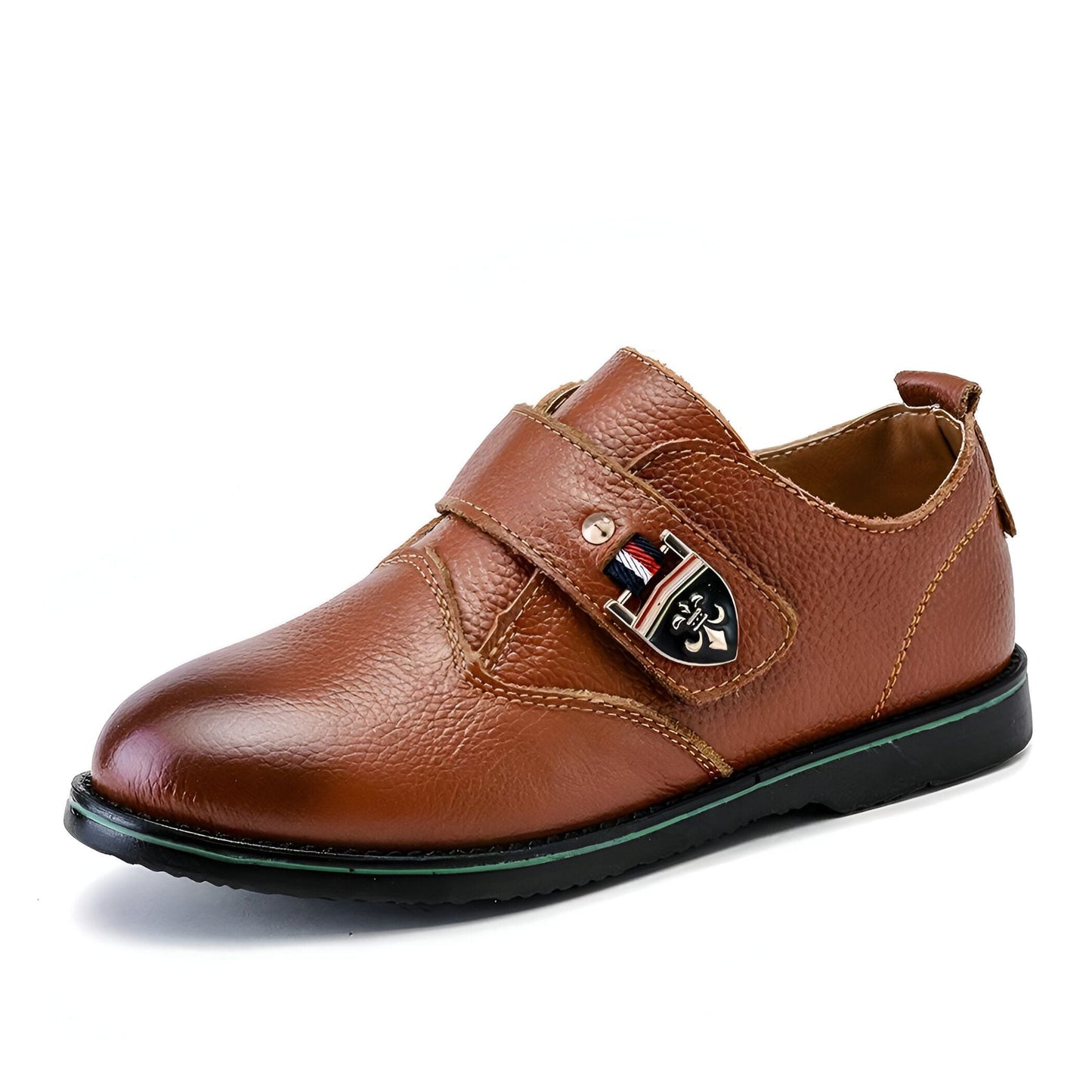 Mocassins Garçon Cuir Classique – Coutures Contrastées