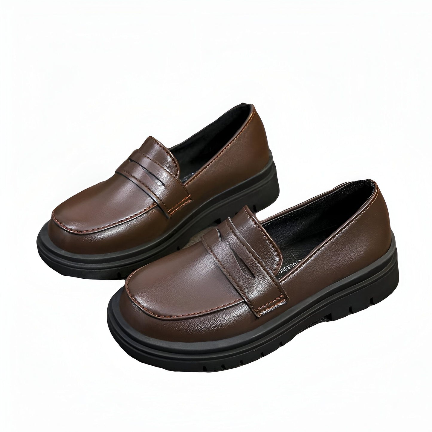 Luxe Mocassins Garçon Cuir Semelle Épaisse Habillés
