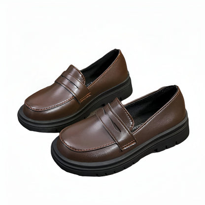 Luxe Mocassins Garçon Cuir Semelle Épaisse Habillés