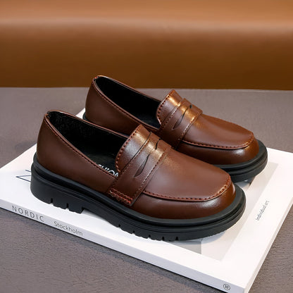 Luxe Mocassins Garçon Cuir Semelle Épaisse Habillés