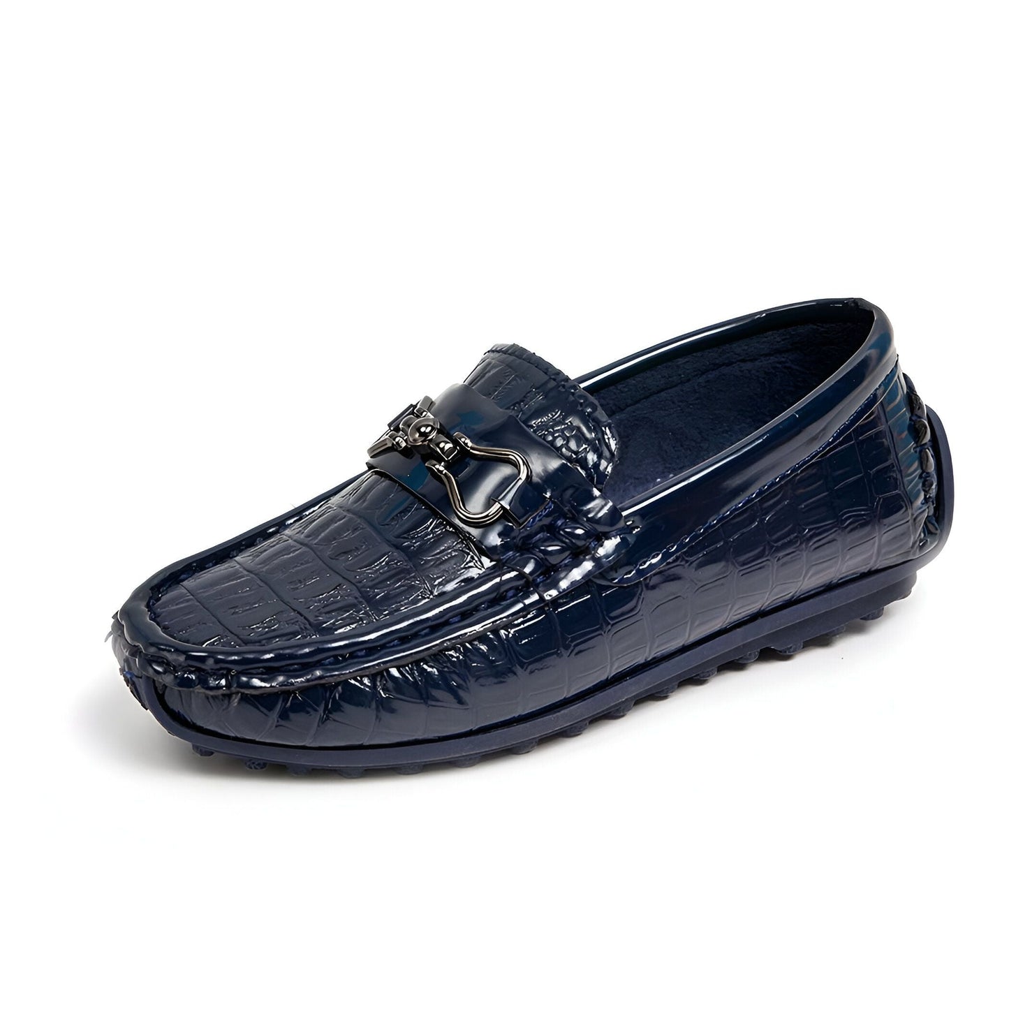 LuxeKids Mocassins Garçon Cuir Vernis Élégants