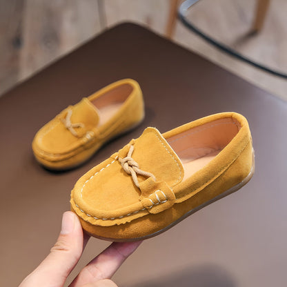 Mocassins garçon daim végan confortables décontractés