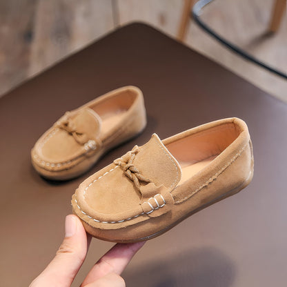 Mocassins garçon daim végan confortables décontractés