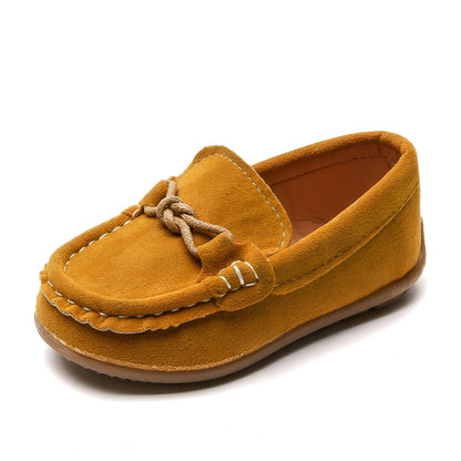 Mocassins garçon daim végan confortables décontractés