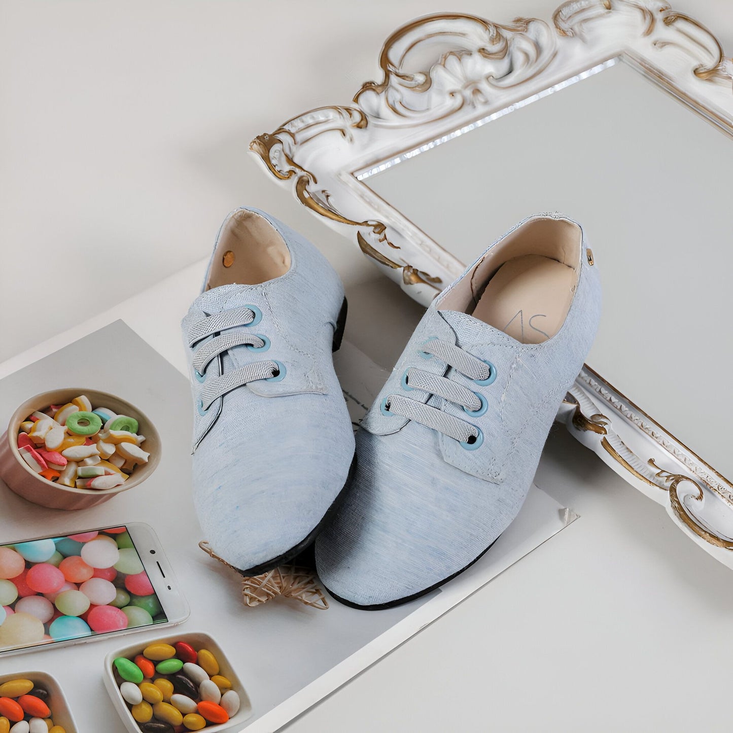 NovaM Mocassins Garçons Tissu Confortables et Élégants