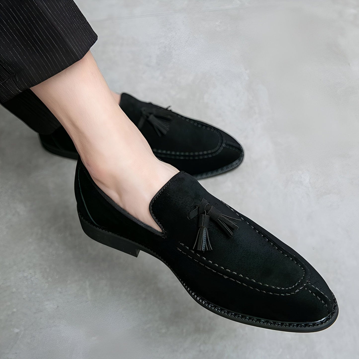 Mocassins Homme Daim Glands – Vintage Élégants