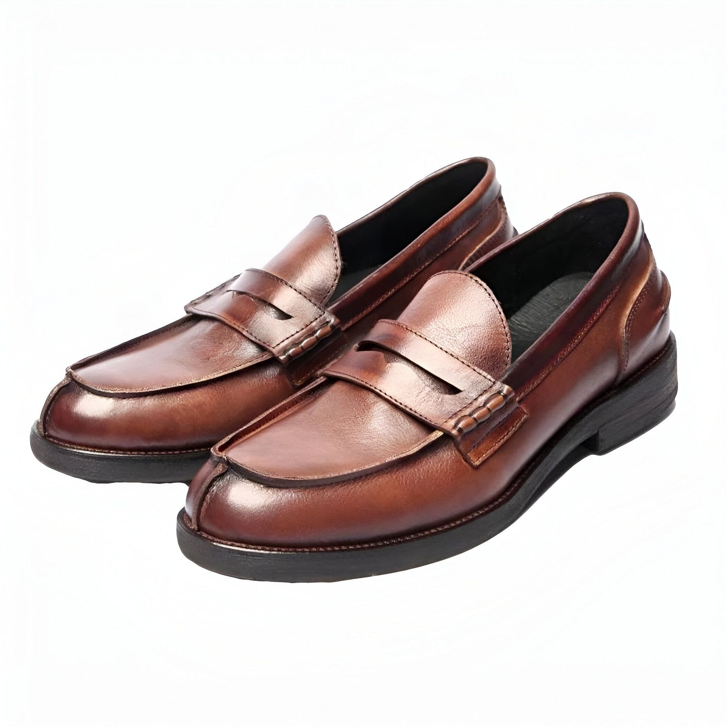 NobleWalk Mocassins homme cuir véritable marron noir
