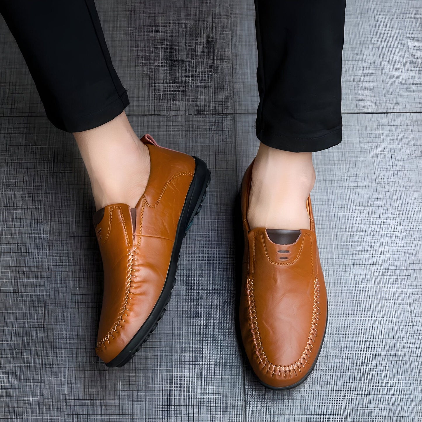 Mocassins Homme Cuir Synthétique Style Raffiné - Nova