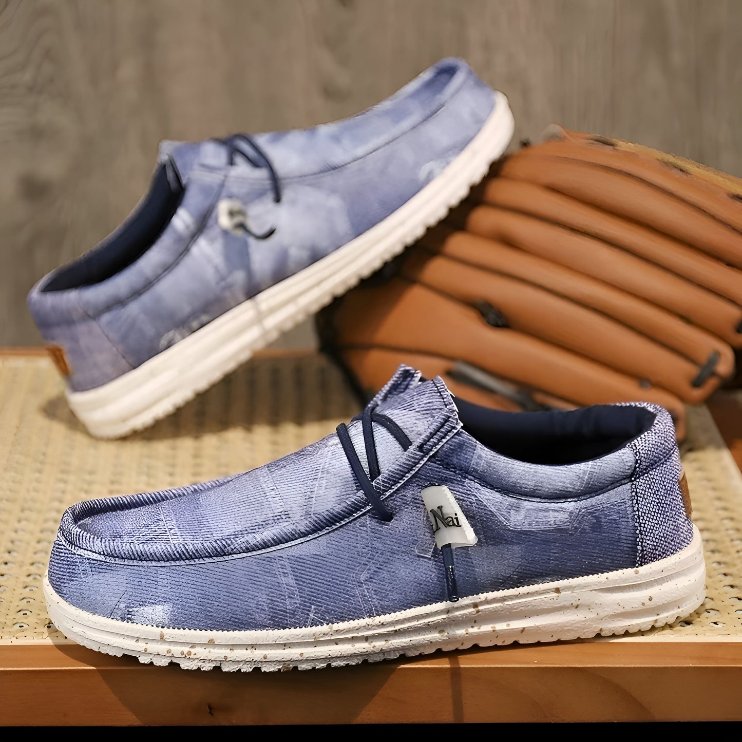NOVA Mocassins Homme Respirants Effet Jeans