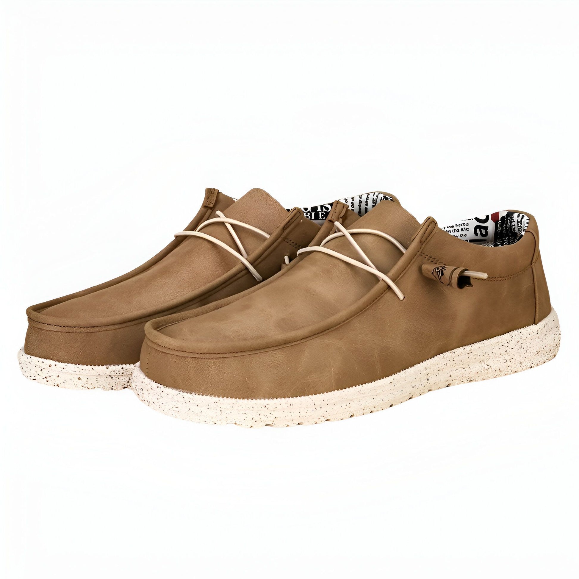 Mocassins Homme Premium Similicuir Marron & Bleu