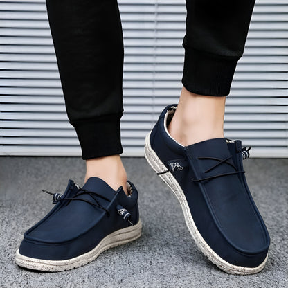 Mocassins Homme Premium Similicuir Marron & Bleu