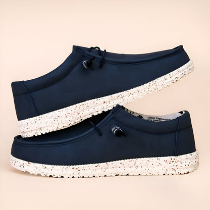 Mocassins Homme Premium Similicuir Marron & Bleu